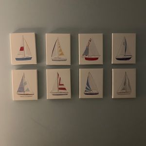 Canvas sailboat art